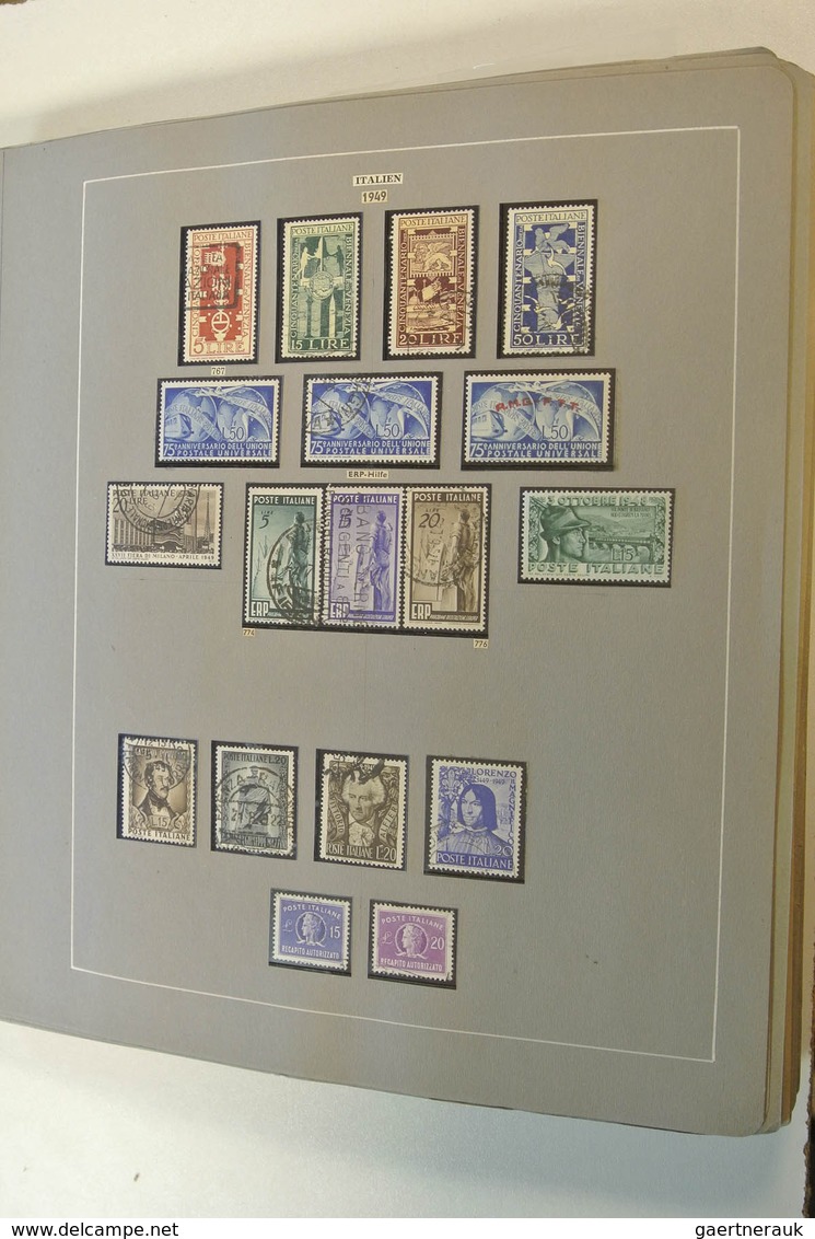 26923 Italien: 1860-1979. Extensive mint and used collection (modern mnh), starting with a page of Italian