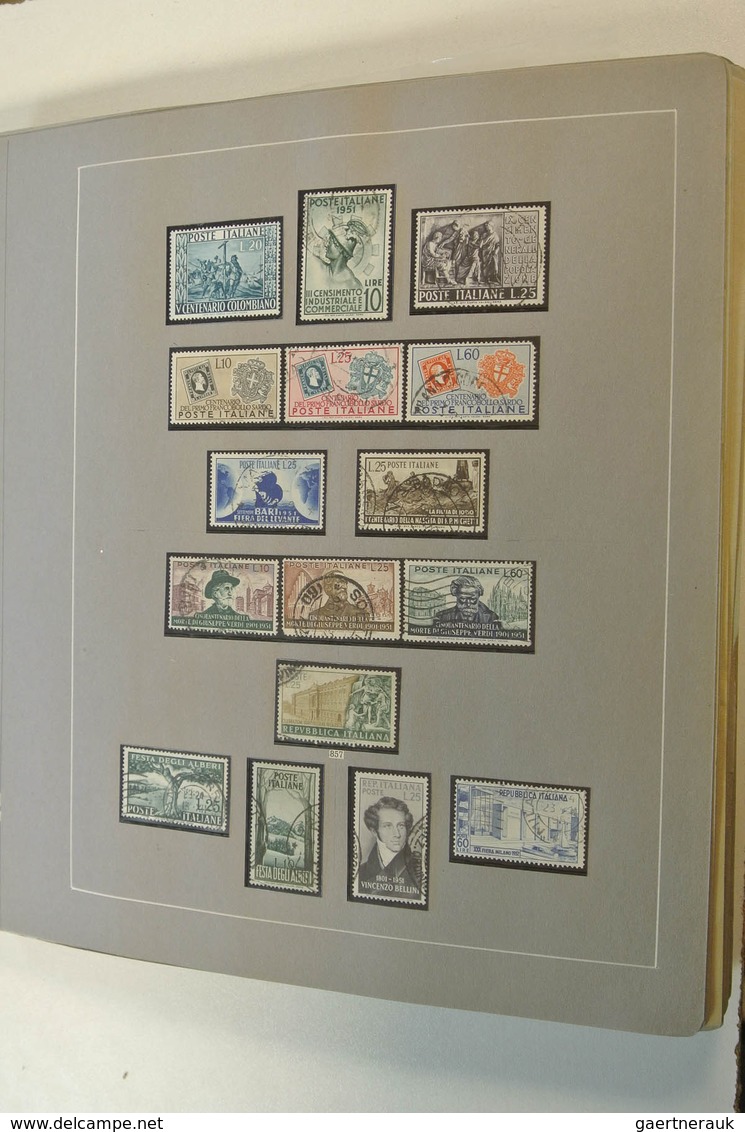 26923 Italien: 1860-1979. Extensive mint and used collection (modern mnh), starting with a page of Italian