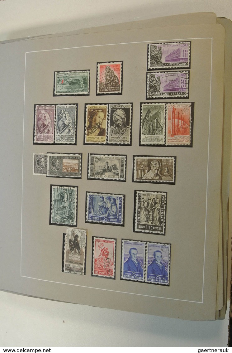 26923 Italien: 1860-1979. Extensive mint and used collection (modern mnh), starting with a page of Italian