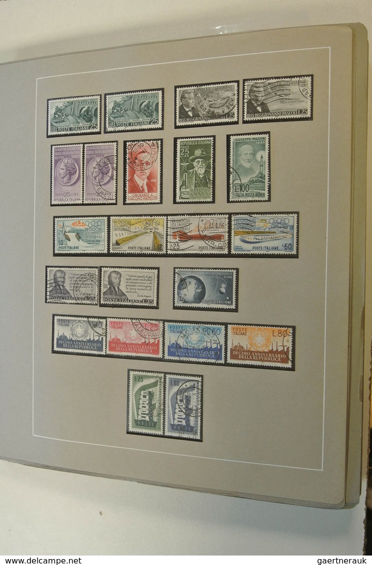 26923 Italien: 1860-1979. Extensive mint and used collection (modern mnh), starting with a page of Italian