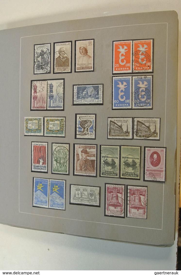 26923 Italien: 1860-1979. Extensive mint and used collection (modern mnh), starting with a page of Italian