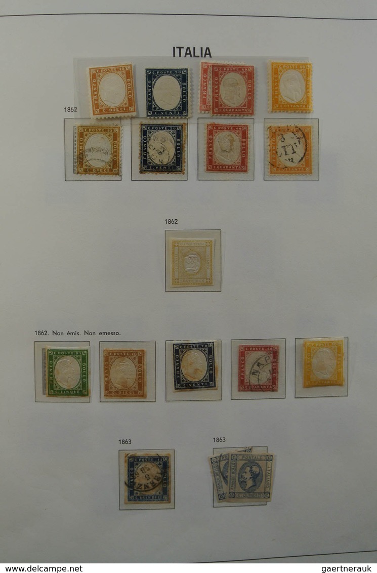 26928 Italien: 1861-1975. MNH, Mint Hinged And Used Collection Italy 1861-1975 In 2 Davo Cristal Albums An - Marcophilie