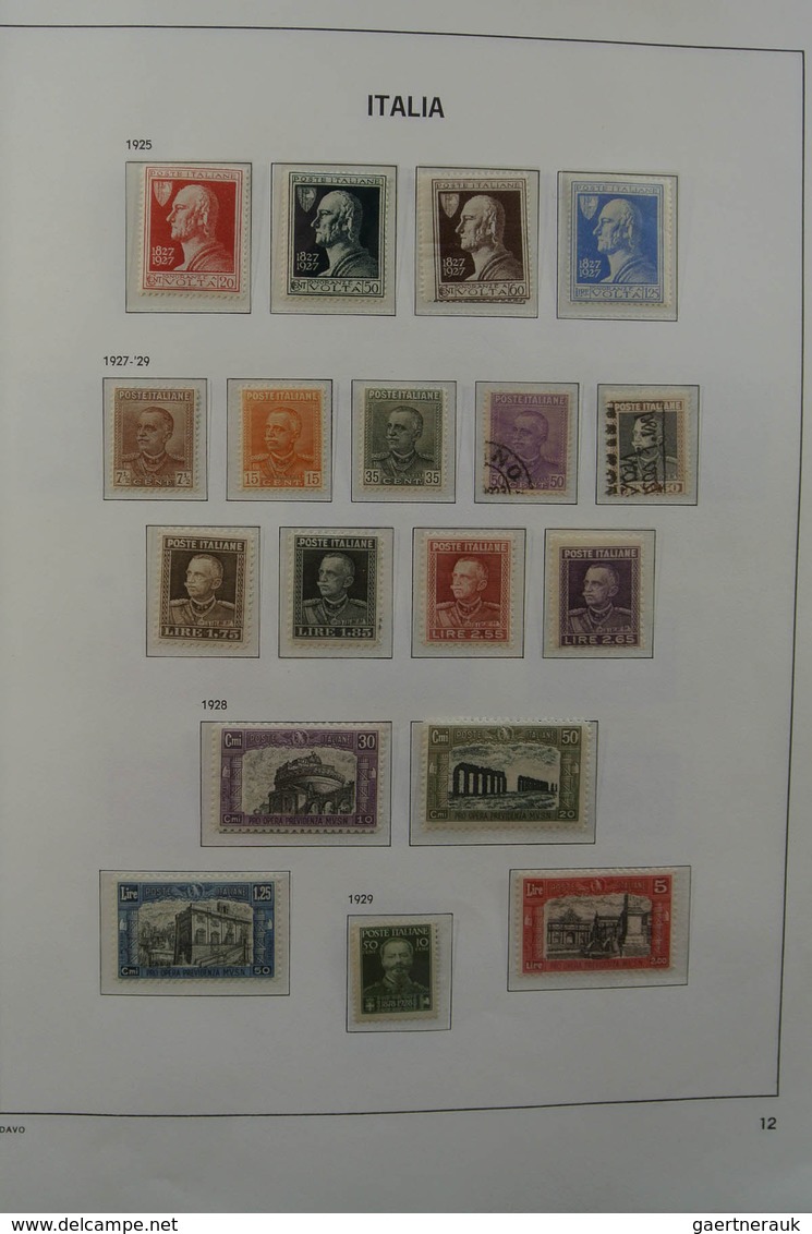 26928 Italien: 1861-1975. MNH, Mint Hinged And Used Collection Italy 1861-1975 In 2 Davo Cristal Albums An - Marcophilie