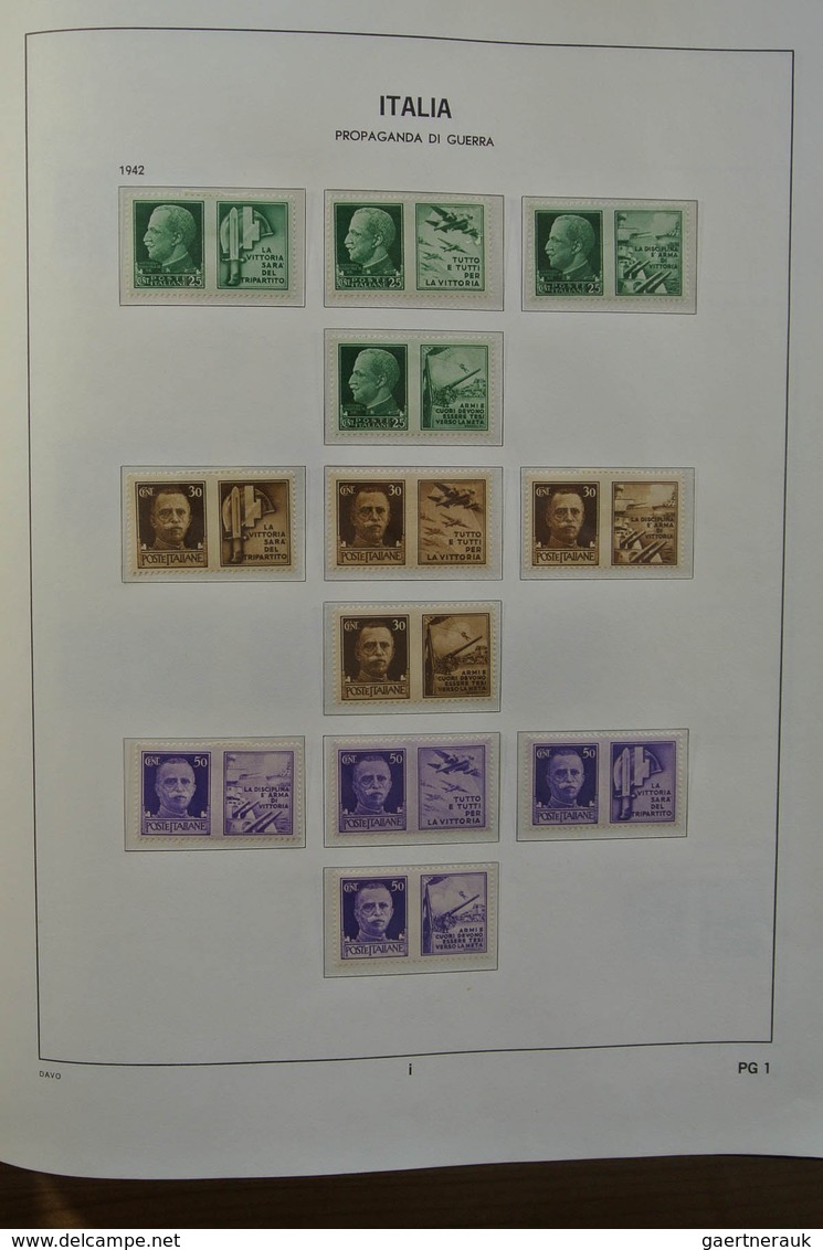 26928 Italien: 1861-1975. MNH, mint hinged and used collection Italy 1861-1975 in 2 Davo cristal albums an