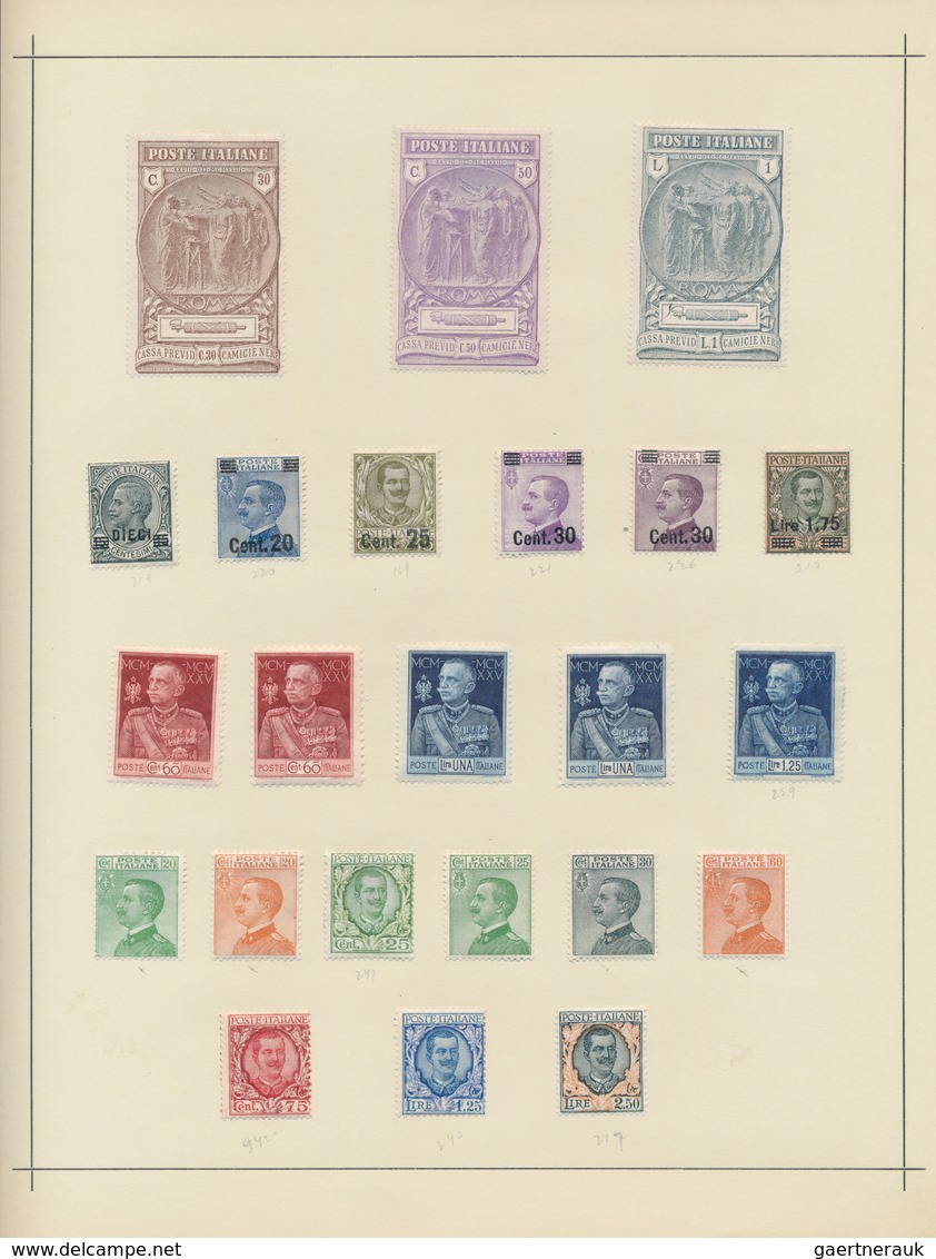 26930 Italien: 1861/1958, A Scarce Mint LH Collection Of Mainly The Early Issues With Many Highpriced Key- - Marcophilie