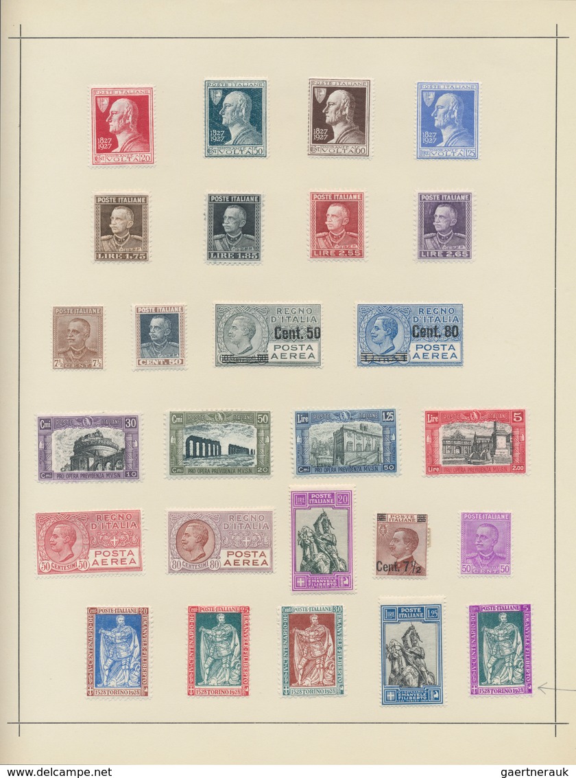 26930 Italien: 1861/1958, A Scarce Mint LH Collection Of Mainly The Early Issues With Many Highpriced Key- - Marcophilie