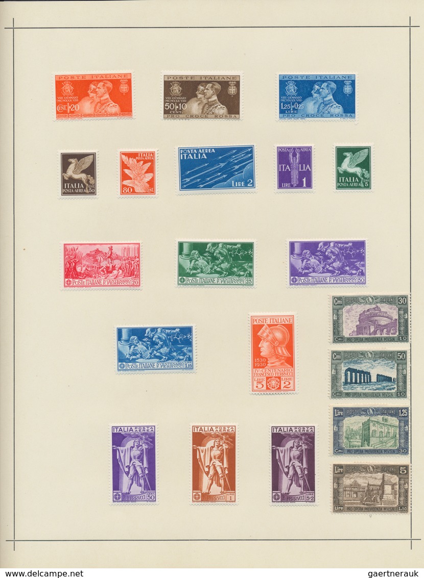 26930 Italien: 1861/1958, A scarce mint LH collection of mainly the early issues with many highpriced key-