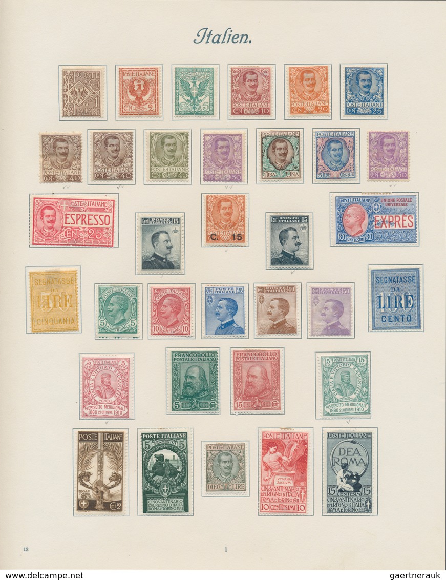 26930 Italien: 1861/1958, A scarce mint LH collection of mainly the early issues with many highpriced key-