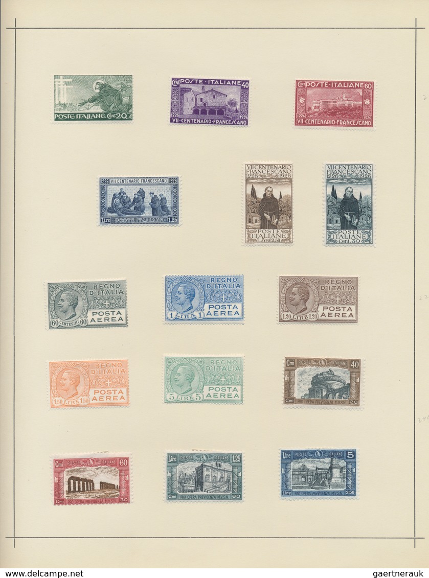 26930 Italien: 1861/1958, A scarce mint LH collection of mainly the early issues with many highpriced key-