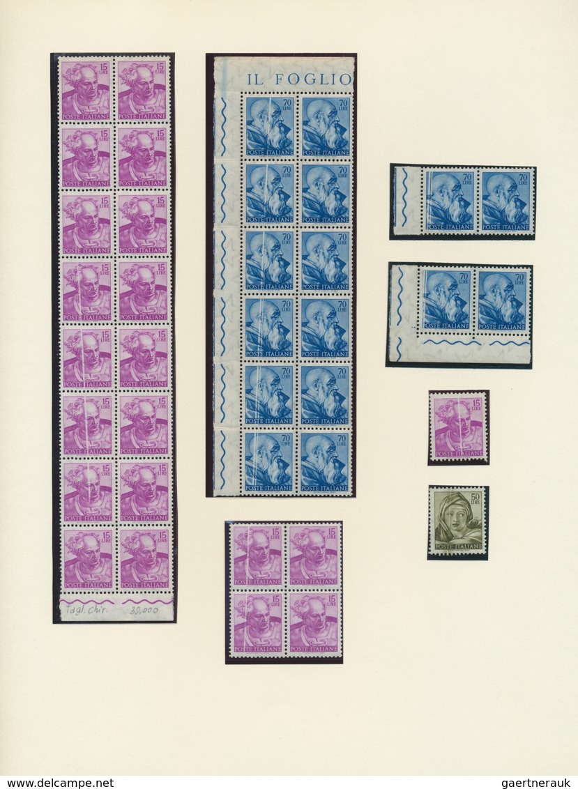 26931 Italien: 1861/1955, SPECIALITIES/VARIETIES, Collection Of Apprx. 90 Stamps On Album Pages, Showing G - Marcophilie