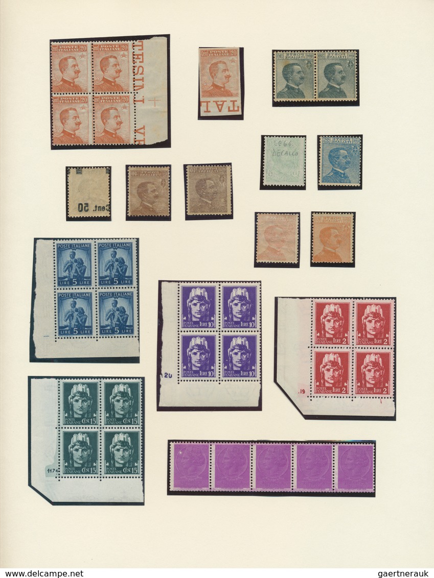 26931 Italien: 1861/1955, SPECIALITIES/VARIETIES, Collection Of Apprx. 90 Stamps On Album Pages, Showing G - Marcophilie