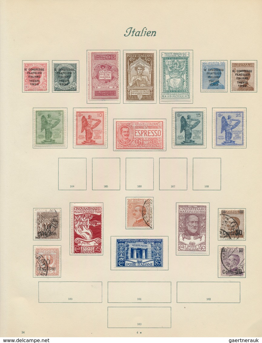 26932 Italien: 1861/1937, Chiefly Mint Collection On Album Pages, Containing A Good Range Of Better Sets L - Marcophilie