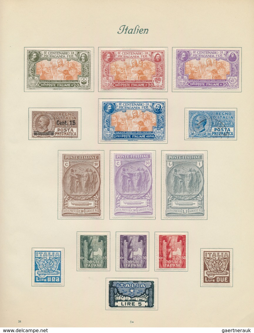 26932 Italien: 1861/1937, Chiefly Mint Collection On Album Pages, Containing A Good Range Of Better Sets L - Marcophilie