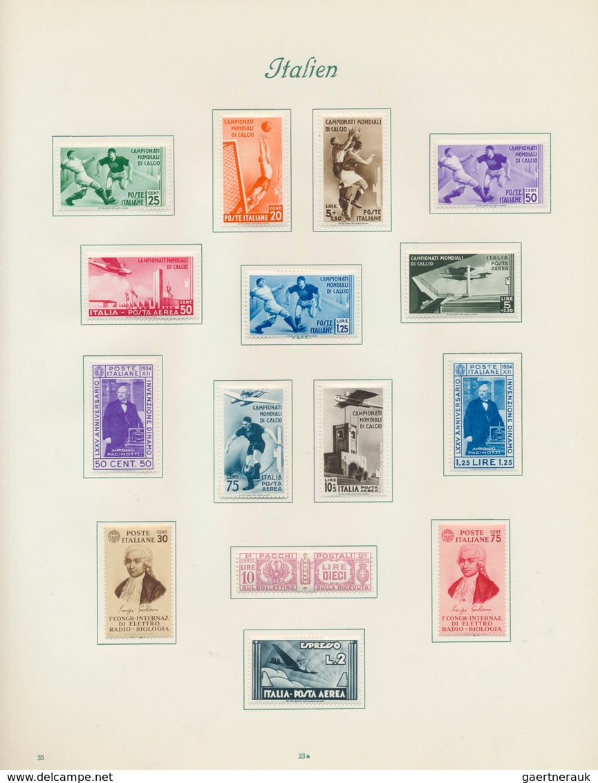 26932 Italien: 1861/1937, chiefly mint collection on album pages, containing a good range of better sets l