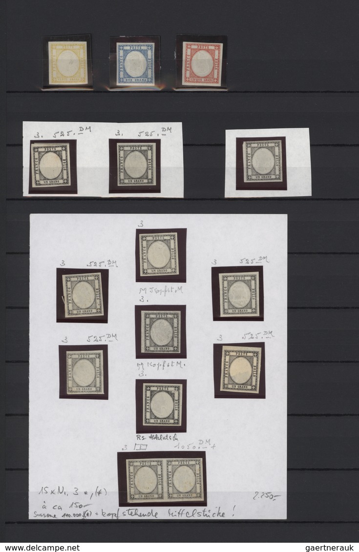 26935 Italien: 1861, Ungebrauchte Sammlungspartie Von über 100 Marken Der Ausgabe In Grana-Währung Für Das - Marcophilie