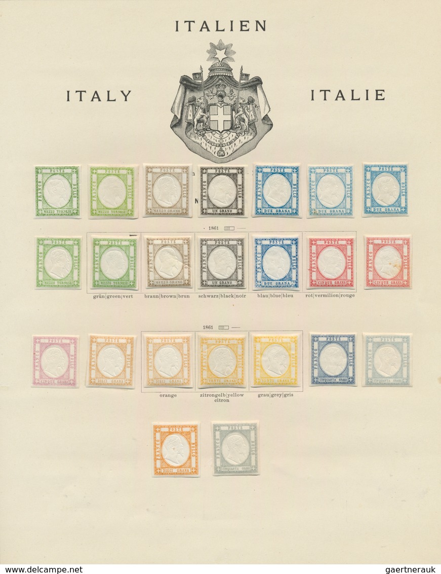 26936 Italien: 1861, Issue For The Neapolitan Province, A Splendid Mint Collection Of 23 Stamps In Bright - Marcophilie
