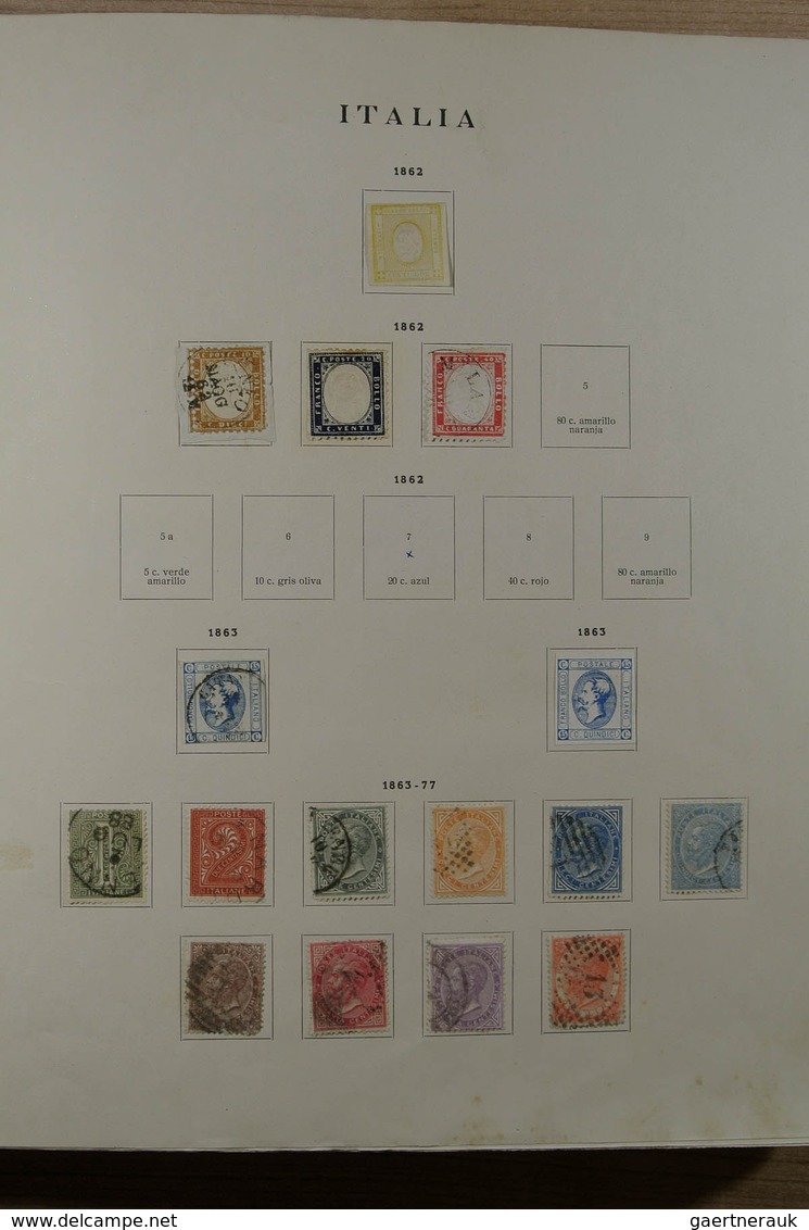 26941 Italien: 1862-1992. Mint Hinged And Used Collection Italy 1862-1992 In Old Philos Album. Collection - Marcophilie