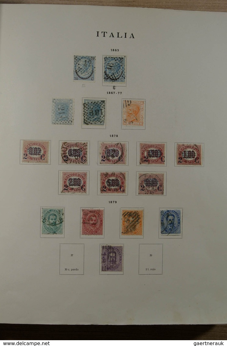 26941 Italien: 1862-1992. Mint Hinged And Used Collection Italy 1862-1992 In Old Philos Album. Collection - Marcophilie