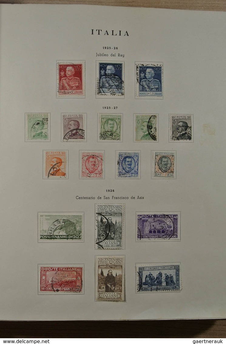 26941 Italien: 1862-1992. Mint Hinged And Used Collection Italy 1862-1992 In Old Philos Album. Collection - Marcophilie