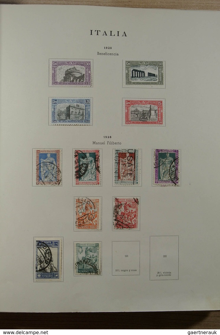 26941 Italien: 1862-1992. Mint Hinged And Used Collection Italy 1862-1992 In Old Philos Album. Collection - Marcophilie