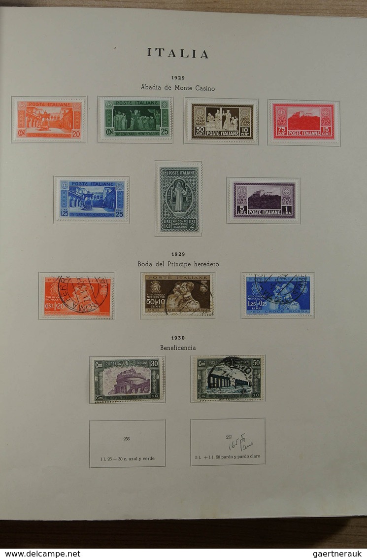 26941 Italien: 1862-1992. Mint hinged and used collection Italy 1862-1992 in old Philos album. Collection