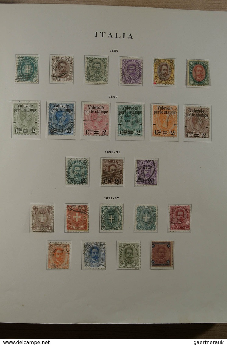 26941 Italien: 1862-1992. Mint hinged and used collection Italy 1862-1992 in old Philos album. Collection