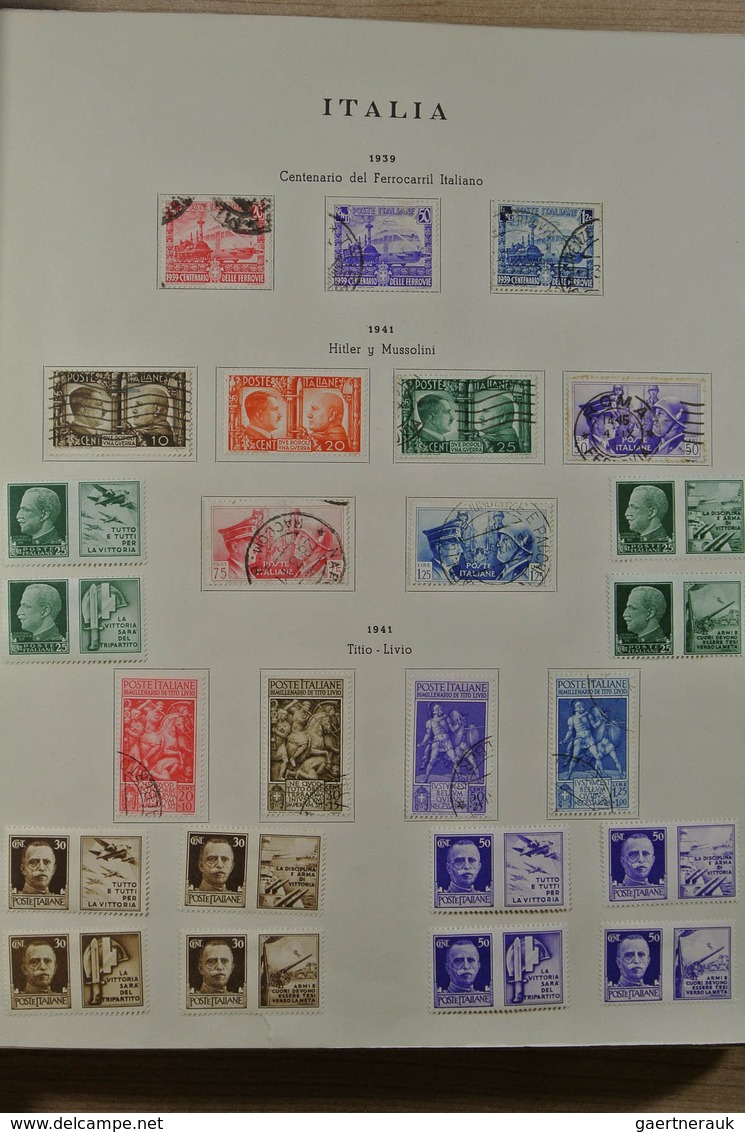 26941 Italien: 1862-1992. Mint hinged and used collection Italy 1862-1992 in old Philos album. Collection