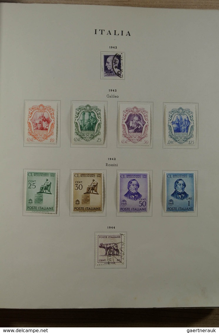 26941 Italien: 1862-1992. Mint hinged and used collection Italy 1862-1992 in old Philos album. Collection