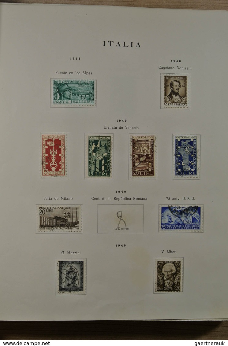 26941 Italien: 1862-1992. Mint hinged and used collection Italy 1862-1992 in old Philos album. Collection