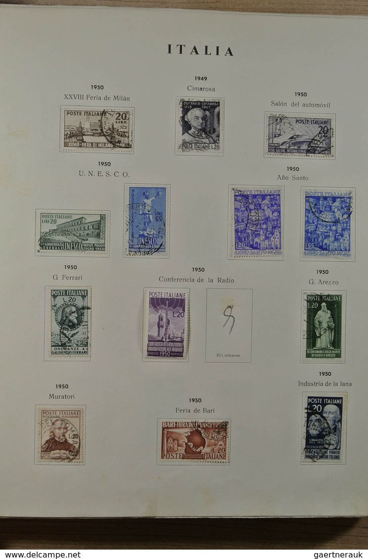 26941 Italien: 1862-1992. Mint hinged and used collection Italy 1862-1992 in old Philos album. Collection