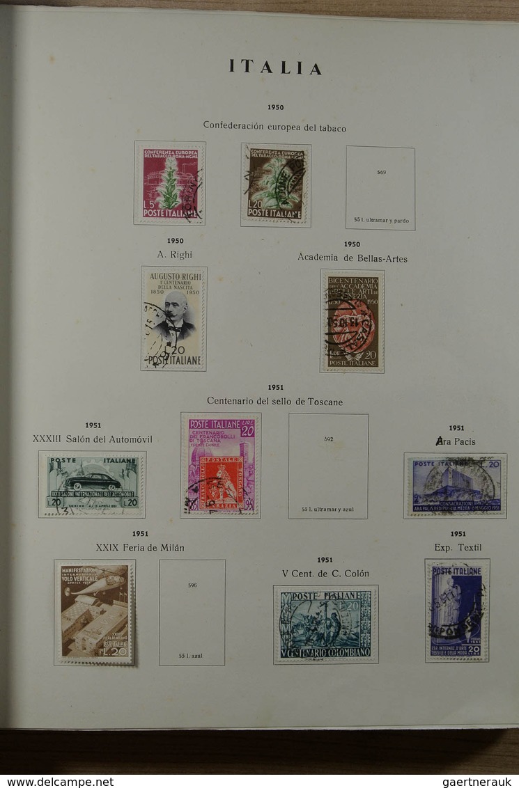 26941 Italien: 1862-1992. Mint hinged and used collection Italy 1862-1992 in old Philos album. Collection