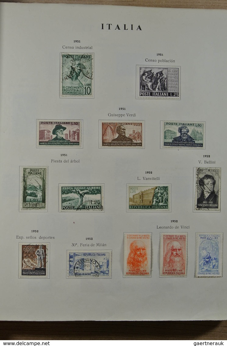 26941 Italien: 1862-1992. Mint hinged and used collection Italy 1862-1992 in old Philos album. Collection