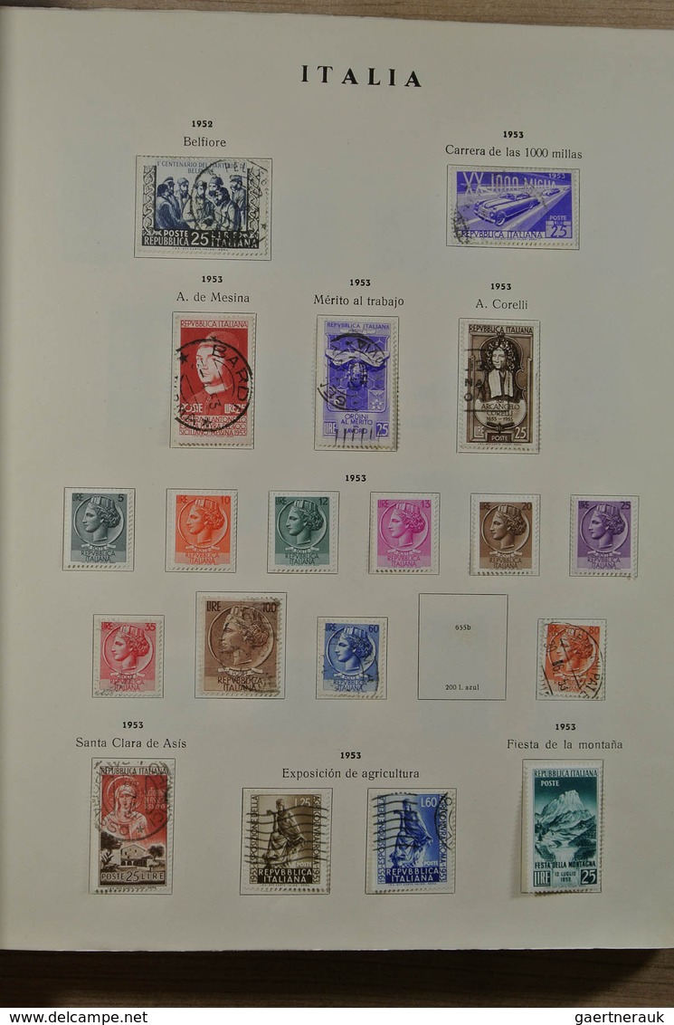 26941 Italien: 1862-1992. Mint hinged and used collection Italy 1862-1992 in old Philos album. Collection