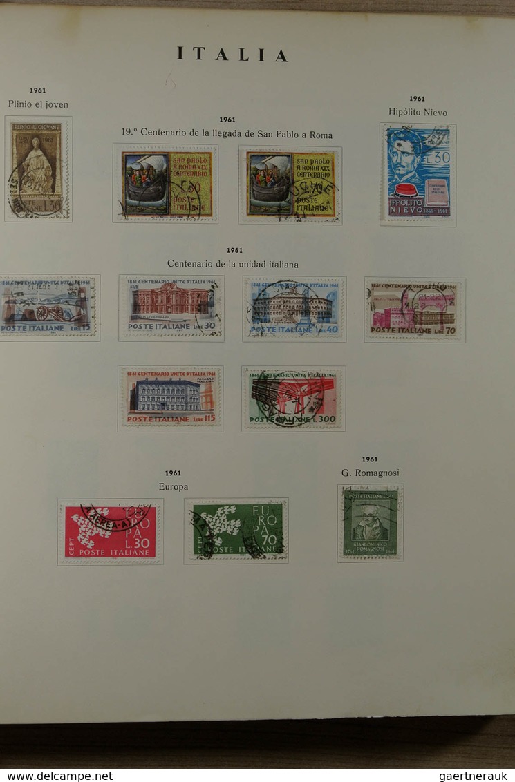 26941 Italien: 1862-1992. Mint hinged and used collection Italy 1862-1992 in old Philos album. Collection