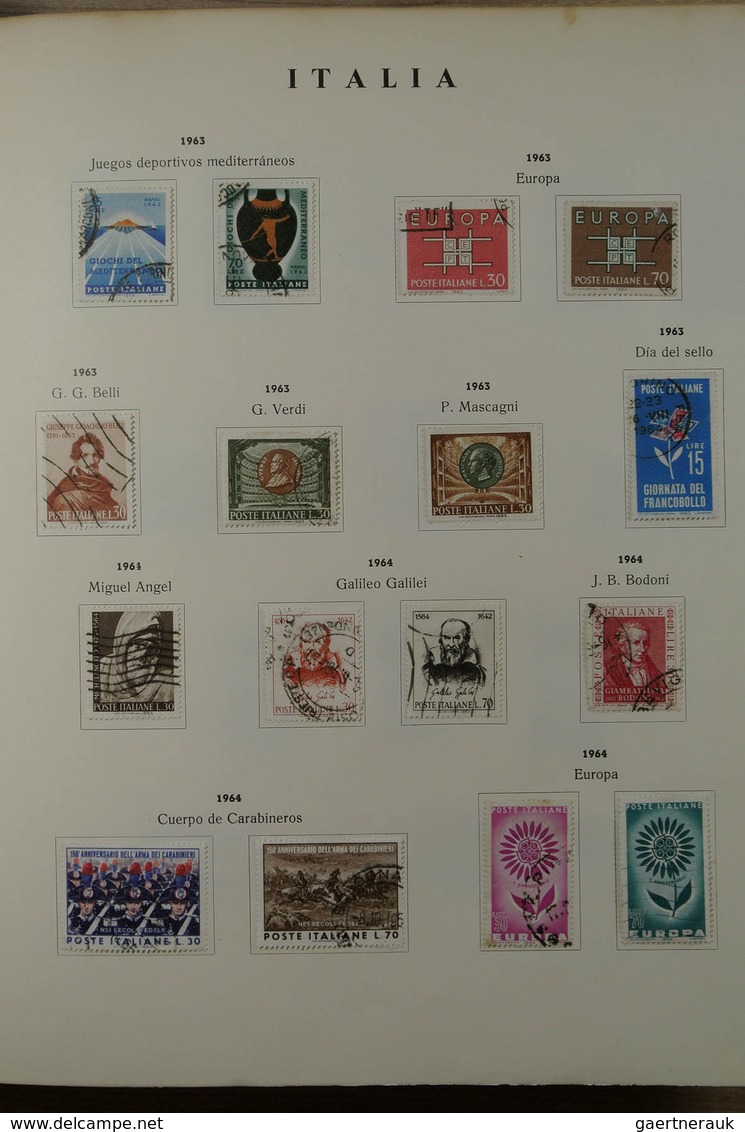 26941 Italien: 1862-1992. Mint hinged and used collection Italy 1862-1992 in old Philos album. Collection