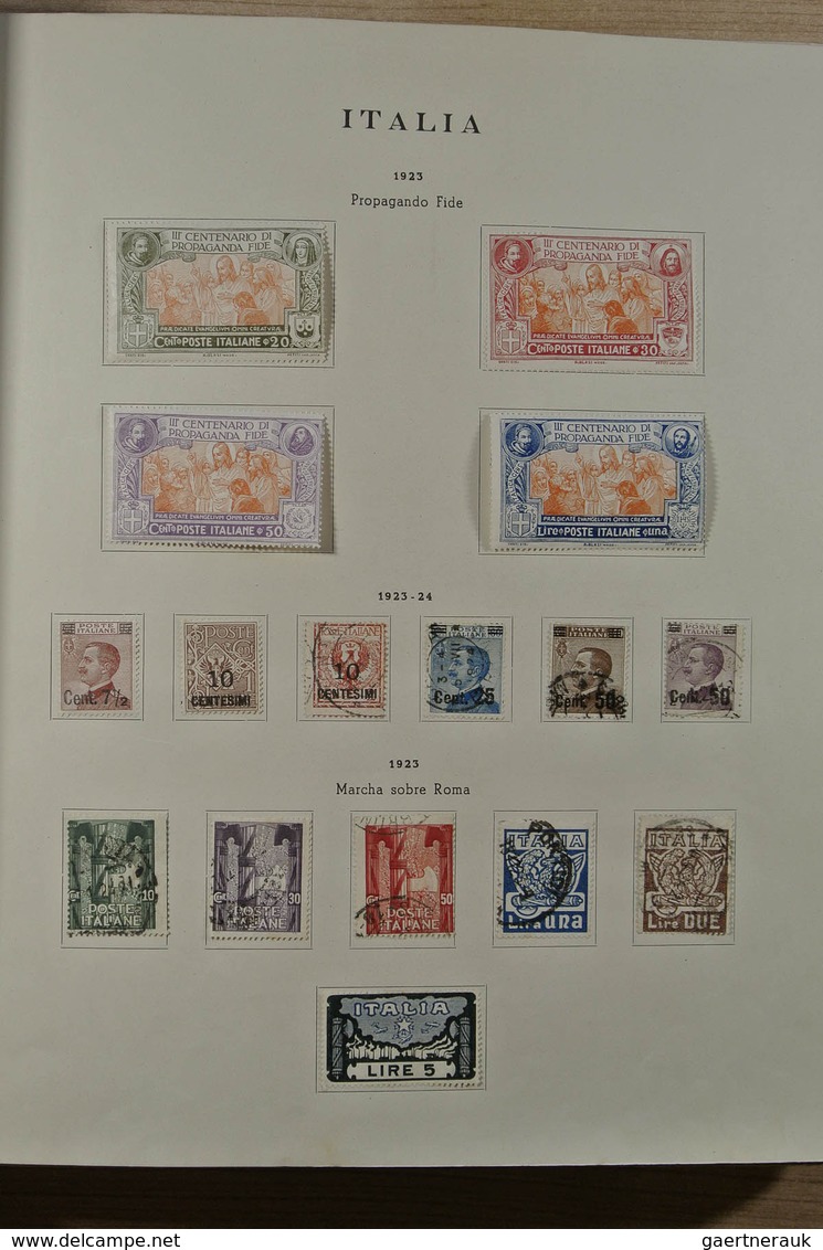 26941 Italien: 1862-1992. Mint hinged and used collection Italy 1862-1992 in old Philos album. Collection