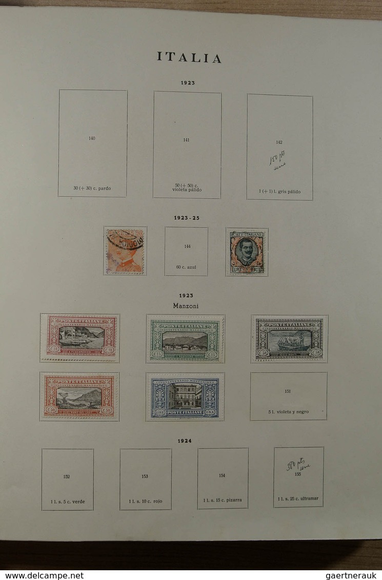 26941 Italien: 1862-1992. Mint hinged and used collection Italy 1862-1992 in old Philos album. Collection