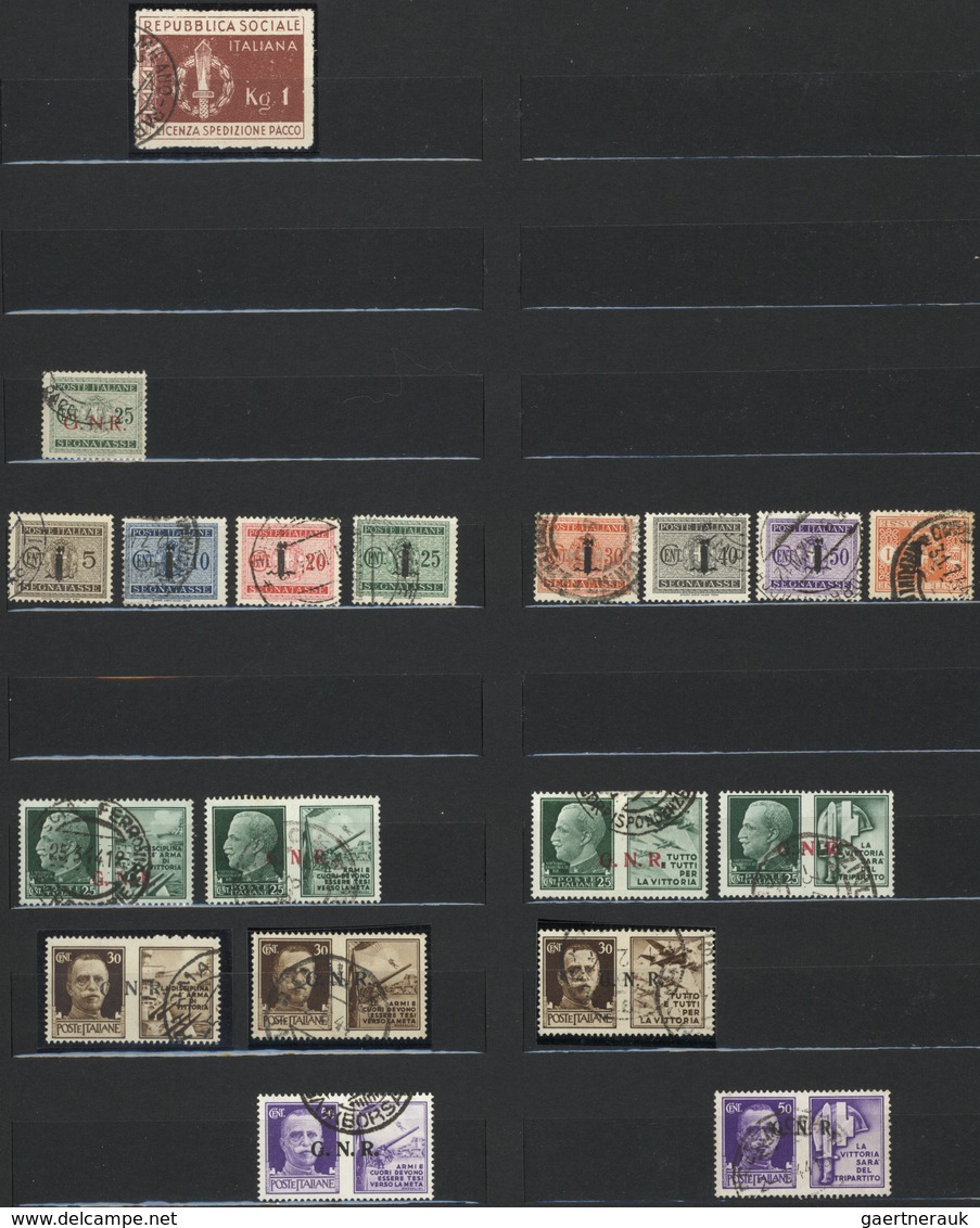 26944 Italien: 1862/1945: Advanced Used Collection In A Red SAFE Stockbook, With  Several Good Items, Sign - Marcophilie