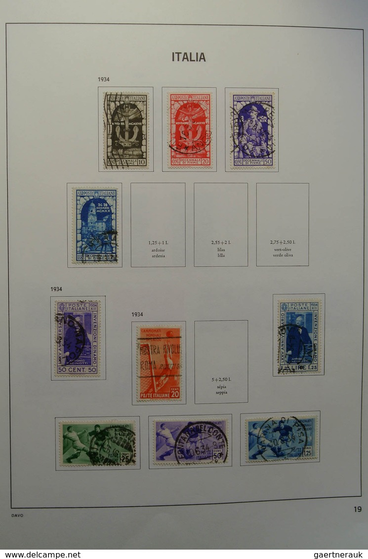 26951 Italien: 1863-2004. Nicely filled, mostly used collection Italy 1863-2004 in 2 Davo albums. Collecti