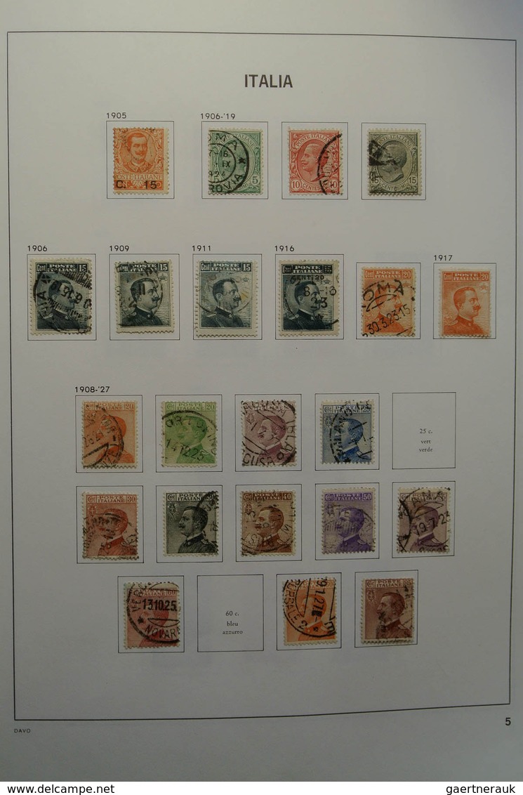 26951 Italien: 1863-2004. Nicely filled, mostly used collection Italy 1863-2004 in 2 Davo albums. Collecti