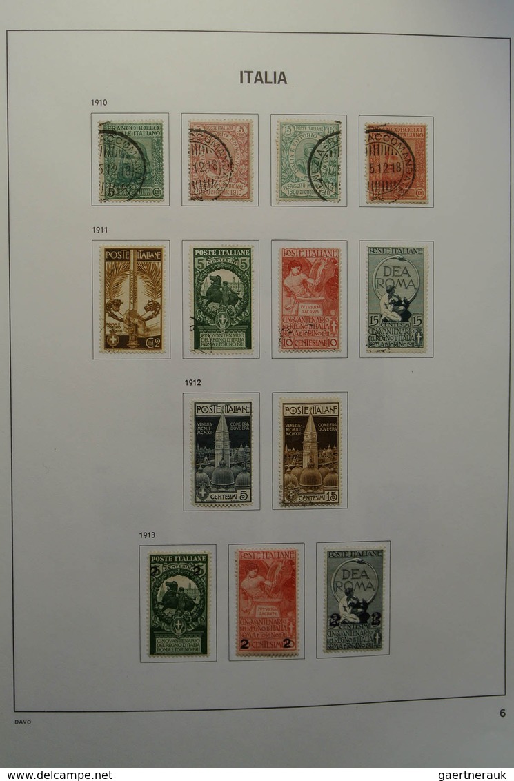 26951 Italien: 1863-2004. Nicely filled, mostly used collection Italy 1863-2004 in 2 Davo albums. Collecti