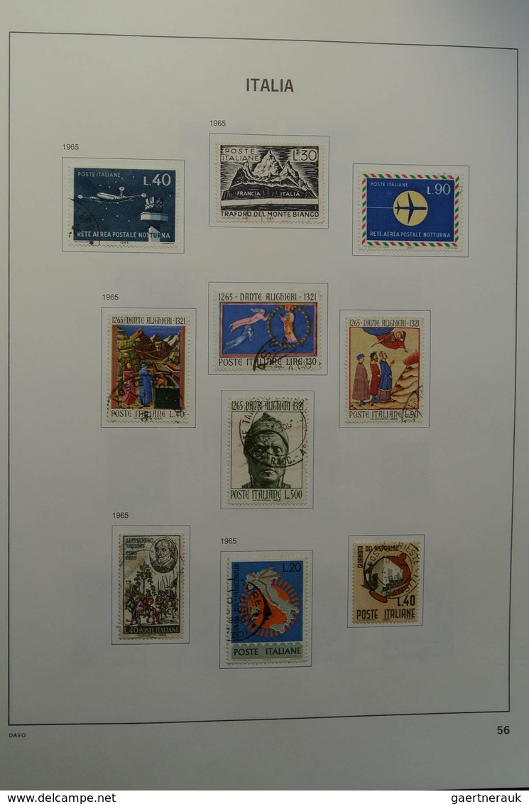 26951 Italien: 1863-2004. Nicely filled, mostly used collection Italy 1863-2004 in 2 Davo albums. Collecti