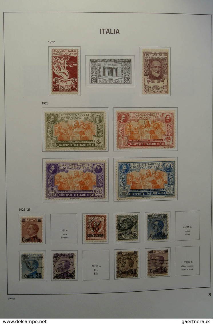 26951 Italien: 1863-2004. Nicely filled, mostly used collection Italy 1863-2004 in 2 Davo albums. Collecti