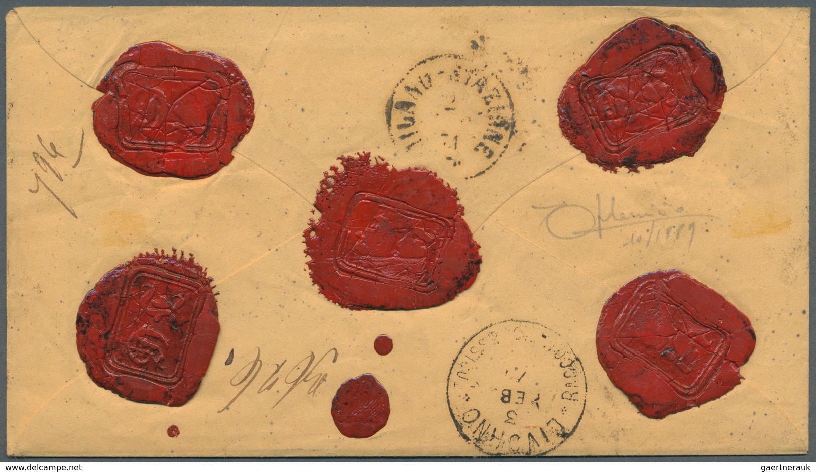 26956 Italien: 1871/1949, Italy/Area, Group Of Six Better Entires, E.g. 1871 Registered Cover, 1933 Vatica - Marcophilie