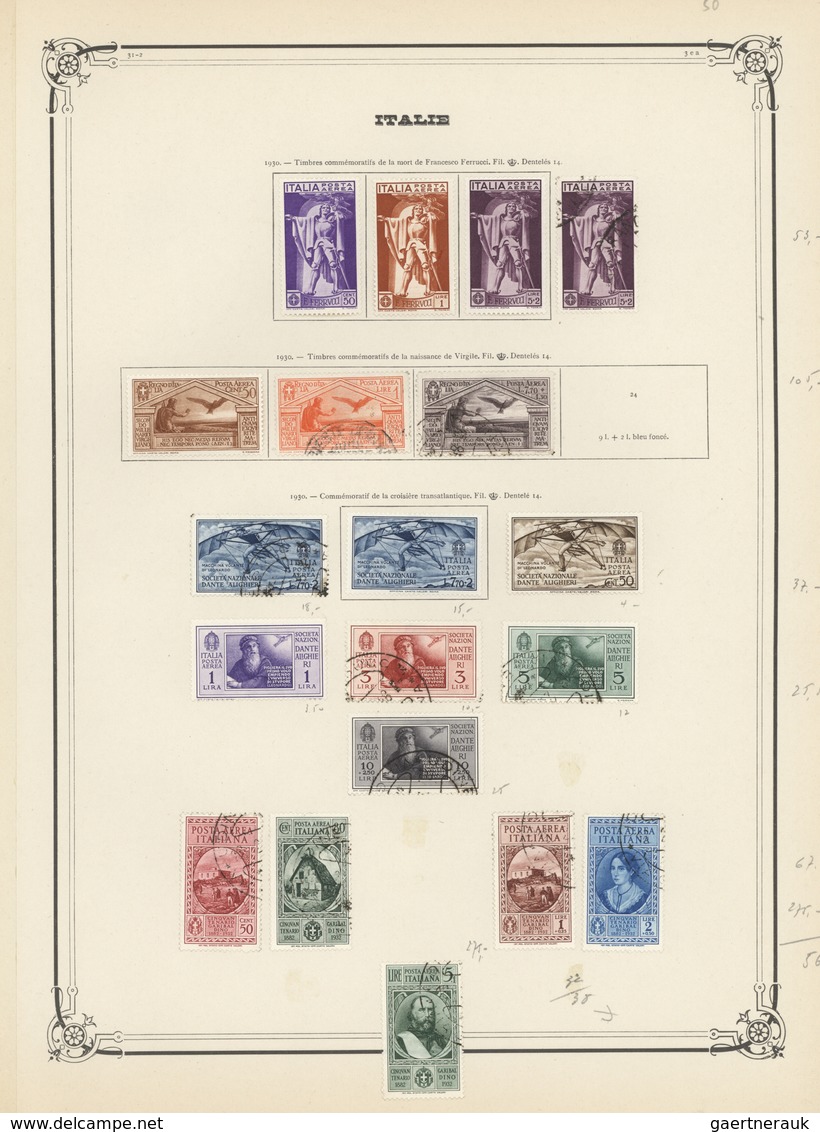 26970 Italien: 1900/1950 (ca.), Mint And Used Collection On Yvert Pages, Comprising Many Interesting And B - Marcophilie