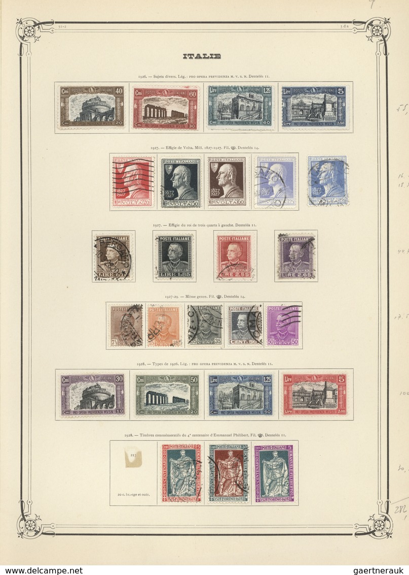 26970 Italien: 1900/1950 (ca.), mint and used collection on Yvert pages, comprising many interesting and b