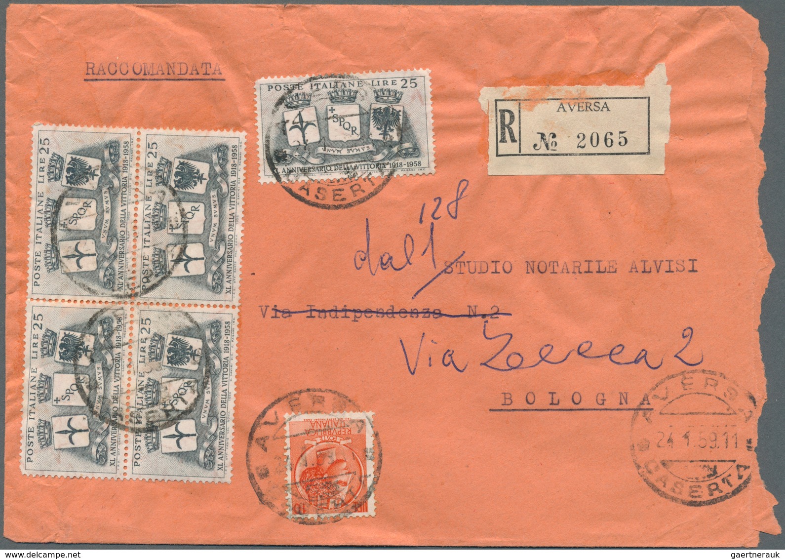 26974 Italien: 1902/1963 (ca.), Holding Of Apprx. 350 Commercial Covers/cards, Mainly Postwar Period And C - Marcophilie