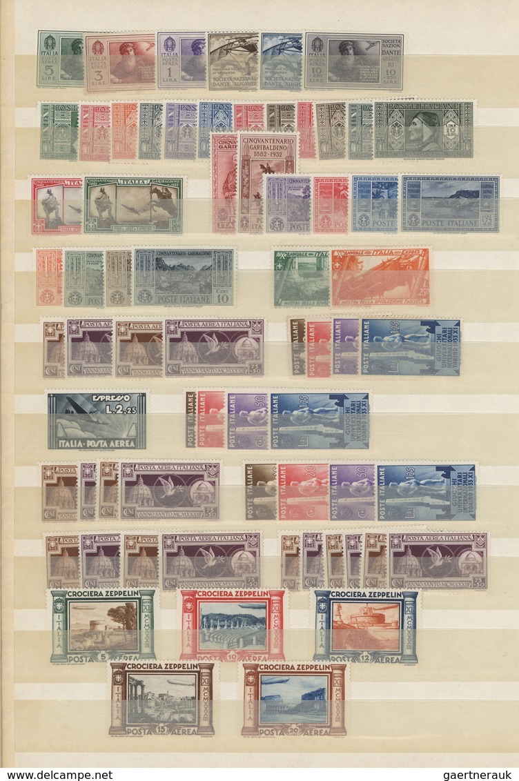 26975 Italien: 1911/1942, Mint Assortment Of Mainly Commemorative And Airmail Issues, Mainly Complete Sets - Marcophilie