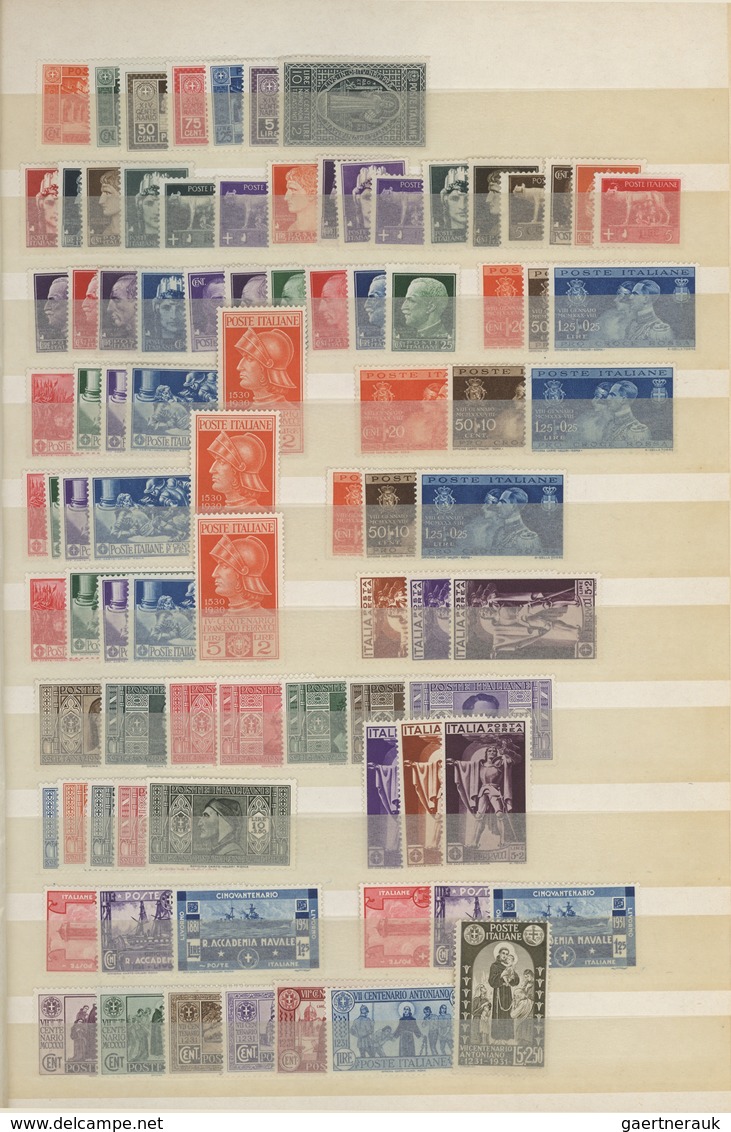 26975 Italien: 1911/1942, Mint Assortment Of Mainly Commemorative And Airmail Issues, Mainly Complete Sets - Marcophilie