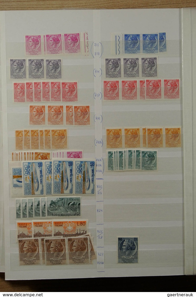 26985 Italien: 1926-1981. Stockbook with various MNH sets of Italy 1926-1981. Much material, cat. value ca